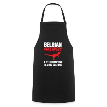 Malinois Belgian Shepherd Mechelaar Dog - Cooking Apron - black - Front - AI Model Male 185 dark (185cm)