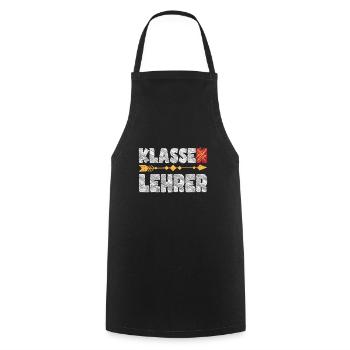 Klassenlehrer ich bin ein klasse Lehrer - Kochschürze - Schwarz - Vorne - AI Model Male 185 dark (185cm)