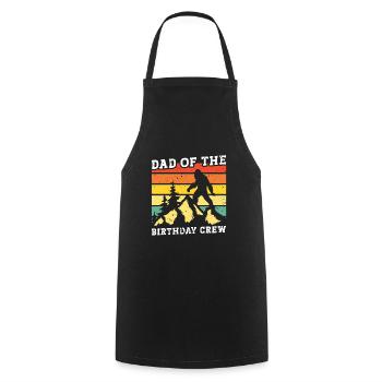 Bigfoot Party Supplies Dad Of The Birthday Crew - Cooking Apron - black - Front - AI Model Male 185 dark (185cm)