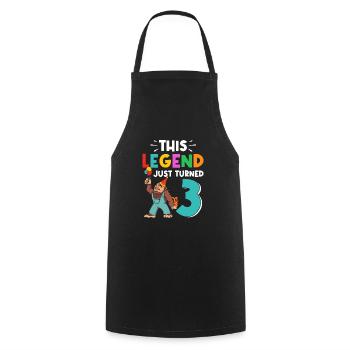 Bigfoot Party Supplies Dad Of The Birthday Crew - Cooking Apron - black - Front - AI Model Male 185 dark (185cm)
