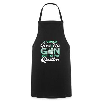 I Could Give Up Gin But I'm No Quitter Retro Funny - Cooking Apron - black - Front - AI Model Male 185 dark (185cm)