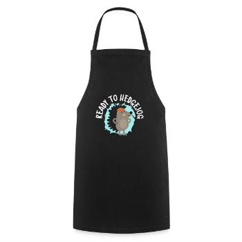 Ready To Hedgejog Hedgehog Hedgie Wildlife Animal - Cooking Apron - black - Front - AI Model Male 185 dark (185cm)