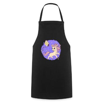 Unicorn Kite Flying Kite Whisperer Kite Maker - Cooking Apron - black - Front - AI Model Male 185 dark (185cm)
