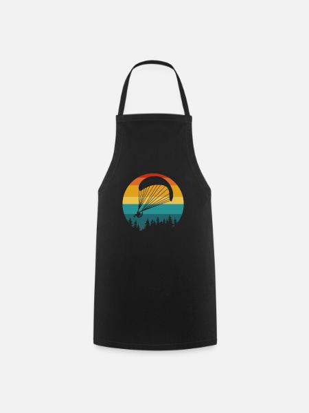 Amateur de paramoteur vintage - Tablier de cuisine - noir