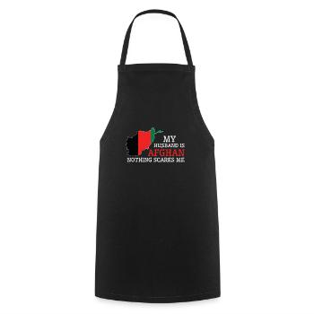 Nothing Scares Me Afghan Husband Afghanistan - Cooking Apron - black - Front - AI Model Male 185 dark (185cm)