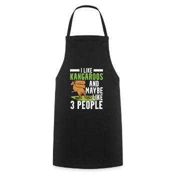 I Like Kangaroos And Maybe Like 3 People Wildlife - Cooking Apron - black - Front - AI Model Male 185 dark (185cm)