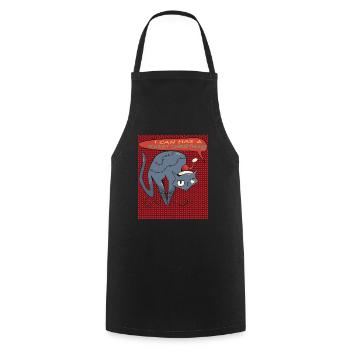 I can have a happy Christmas cat garland - Cooking Apron - black - Front - AI Model Male 185 dark (185cm)