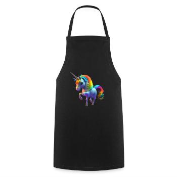 La jolie petite licorne vous cherche 2 - Tablier de cuisine - noir - Devant - AI Model Male 185 dark (185cm)