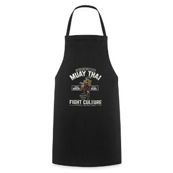 L'art du combat Culture du combat Muay Thai Fighte - Tablier de cuisine - noir - Devant - AI Model Male 185 dark (185cm)