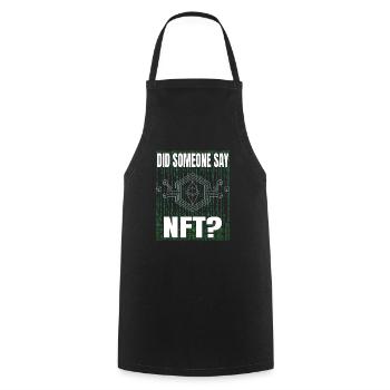 Did anyone say virtual money for NFT tokens? - Cooking Apron - black - Front - AI Model Male 185 dark (185cm)