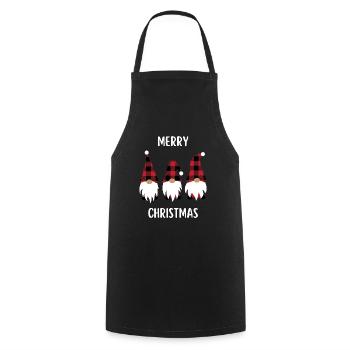 Joyeux Noël Drôle de Chemise de Noël - Tablier de cuisine - noir - Devant - AI Model Male 185 dark (185cm)