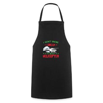 Hélicoptère drôle de pilote Humour - Tablier de cuisine - noir - Devant - AI Model Male 185 dark (185cm)