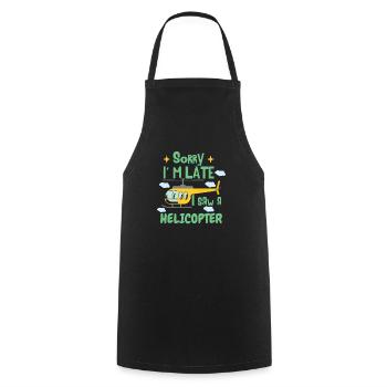 Funny Kids Helicopter - Cooking Apron - black - Front - AI Model Male 185 dark (185cm)