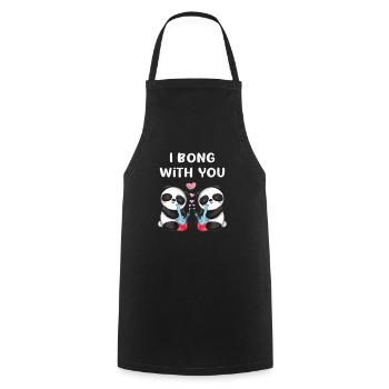 I bong with you in love panda bears cute - Cooking Apron - black - Front - AI Model Male 185 dark (185cm)