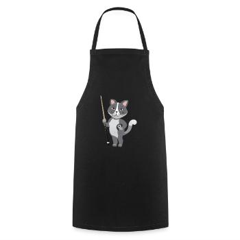 Snooker Pool Billiards - Cooking Apron - black - Front - AI Model Male 185 dark (185cm)