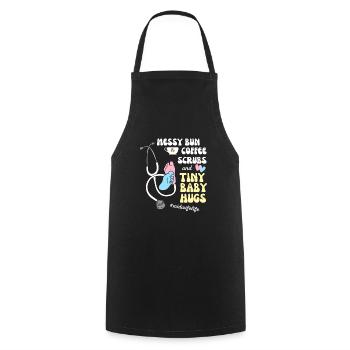 Midwife Midwives Baby Obstetrician Gift - Cooking Apron - black - Front - AI Model Male 185 dark (185cm)