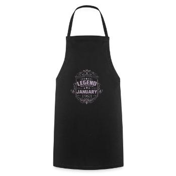 Cadeaux d’anniversaire Hommes Femmes Janvier - Tablier de cuisine - noir - Devant - AI Model Male 185 dark (185cm)