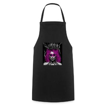 Evil Old Woman Horror Gothic Horror Witch Abstract - Cooking Apron - black - Front - AI Model Male 185 dark (185cm)