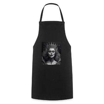 Evil Old Woman Horror Gothic Horror Witch Abstract - Cooking Apron - black - Front - AI Model Male 185 dark (185cm)