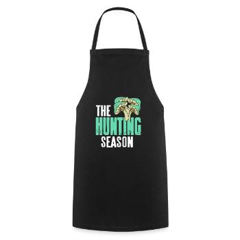 The Hunting Season Retro Mushroom Hunting Mycology - Cooking Apron - black - Front - AI Model Male 185 dark (185cm)