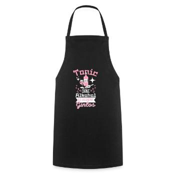 Tonic Sans alcool est en quelque sorte Ginlos Gin - Tablier de cuisine - noir - Devant - AI Model Male 185 dark (185cm)