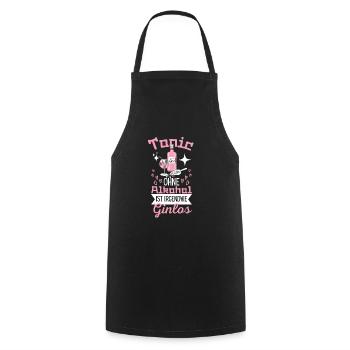 Tonic Sans alcool est en quelque sorte Ginlos Gin - Tablier de cuisine - noir - Devant - AI Model Male 185 dark (185cm)