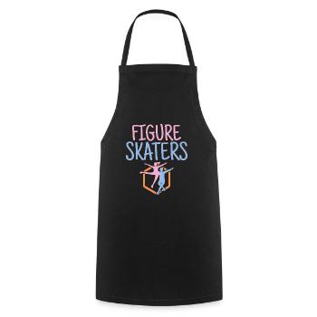 Figure Skaters - Cooking Apron - black - Front - AI Model Male 185 dark (185cm)