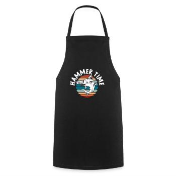 Hammer Time Requin-marteau Requin Biologie marine Animal - Tablier de cuisine - noir - Devant - AI Model Male 185 dark (185cm)