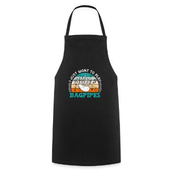 Musician I'm enough I'm playing bagpipes now - Cooking Apron - black - Front - AI Model Male 185 dark (185cm)