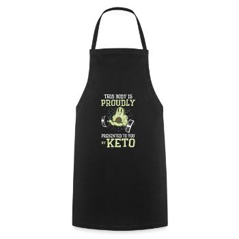 Keto-Diät Workout Ernährungsberater Avocado - Kochschürze - Schwarz - Vorne - AI Model Male 185 dark (185cm)
