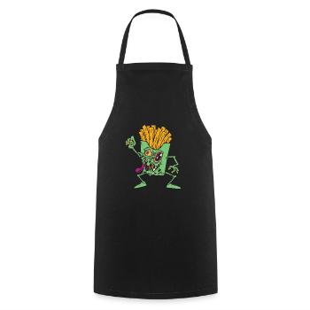 Halloween Zombie Fries Monster Zombie Fan Snack - Tablier de cuisine - noir - Devant - AI Model Male 185 dark (185cm)