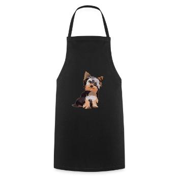 Yorkshire Terrier Yorkie Hund Geschenk - Kochschürze - Schwarz - Vorne - AI Model Male 185 dark (185cm)