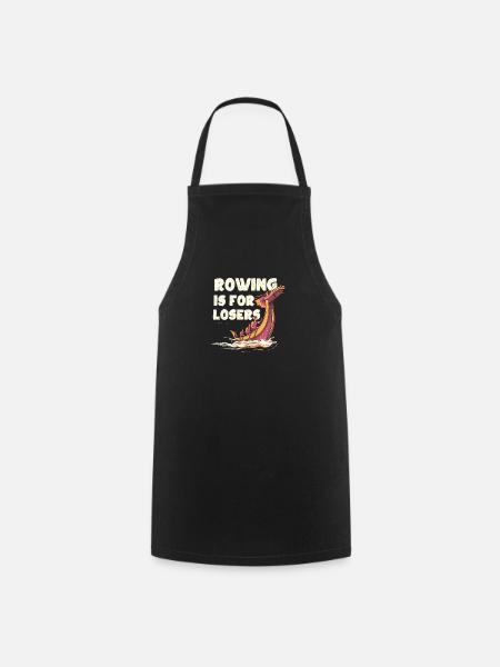 dragon boat paddle boat japanese rowing - Cooking Apron - black