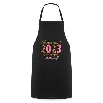 Veuillez patienter 2023 Léopards de Noël 2023 - Tablier de cuisine - noir - Devant - AI Model Male 185 dark (185cm)