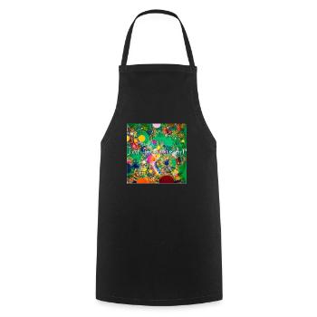 Generative Art Programming Only Image Code - Cooking Apron - black - Front - AI Model Male 185 dark (185cm)