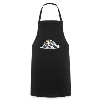 Funny sleeping panda with sleeping - Cooking Apron - black - Front - AI Model Male 185 dark (185cm)