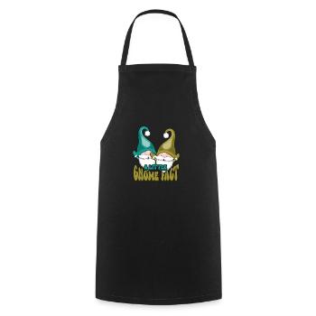 Garden Gnomes Gnome Lover Funny Gnome Gardening - Cooking Apron - black - Front - AI Model Male 185 dark (185cm)