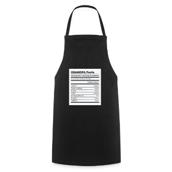 Grandparents Day Best Amazing Grandpa Facts - Cooking Apron - black - Front - AI Model Male 185 dark (185cm)
