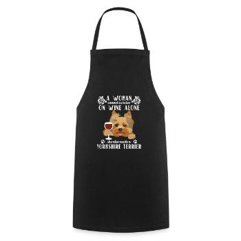 Yorkshire Terrier Yorkie Dog Cadeau - Tablier de cuisine - noir - Devant - AI Model Male 185 dark (185cm)