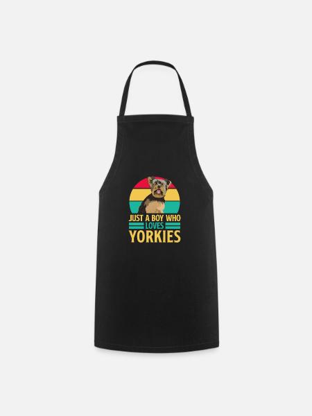 Yorkshire Terrier Yorkie Hund Geschenk - Kochschürze - Schwarz