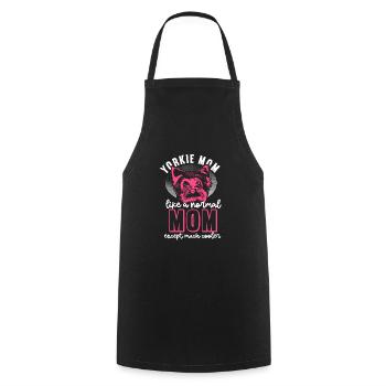 Yorkshire Terrier Yorkie Dog Gift - Cooking Apron - black - Front - AI Model Male 185 dark (185cm)