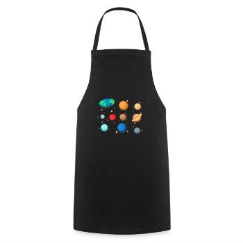 Flat Earth Society Théorie du complot Flat Earther - Tablier de cuisine - noir - Devant - AI Model Male 185 dark (185cm)
