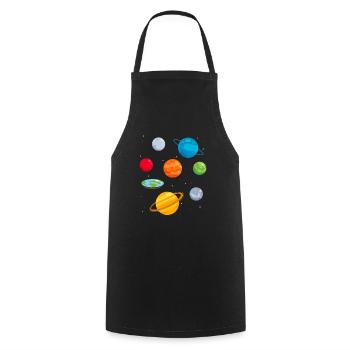 Flat Earth Society Théorie du complot Flat Earther - Tablier de cuisine - noir - Devant - AI Model Male 185 dark (185cm)
