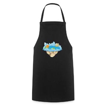 Flat Earth Society Théorie du complot Flat Earther - Tablier de cuisine - noir - Devant - AI Model Male 185 dark (185cm)