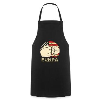Funpa-definition Wie Opa, Nur Cooler - Kochschürze - Schwarz - Vorne - AI Model Male 185 dark (185cm)