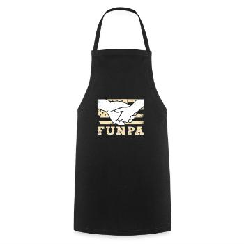 Funpa Us Flag Papa Opa Vatertag - Kochschürze - Schwarz - Vorne - AI Model Male 185 dark (185cm)