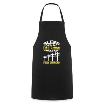 Electrician Electrical Engineer Lineman Electrical - Cooking Apron - black - Front - AI Model Male 185 dark (185cm)