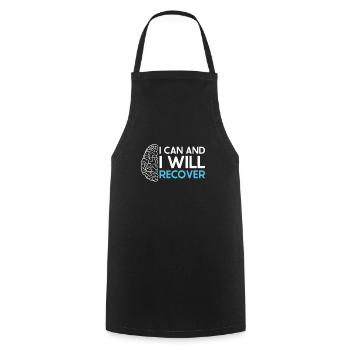 Stroke Survivor Stroke Awareness - Cooking Apron - black - Front - AI Model Male 185 dark (185cm)