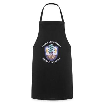 Electrician Electrical Engineer Lineman Electrical - Cooking Apron - black - Front - AI Model Male 185 dark (185cm)