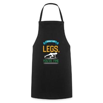 Lustiges Marathon Läufer Laufen Cross Country - Kochschürze - Schwarz - Vorne - AI Model Male 185 dark (185cm)